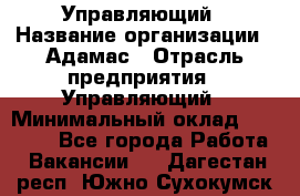 Управляющий › Название организации ­ Адамас › Отрасль предприятия ­ Управляющий › Минимальный оклад ­ 40 000 - Все города Работа » Вакансии   . Дагестан респ.,Южно-Сухокумск г.